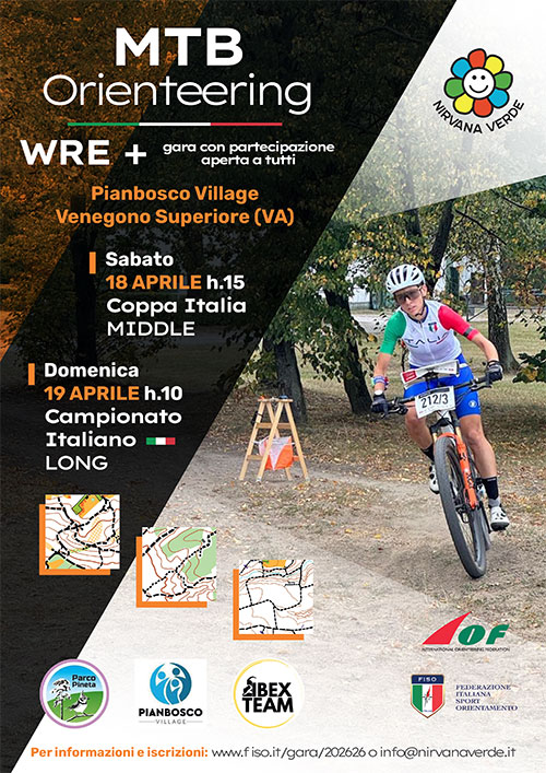 Volantino_MTBO_WRE_Nirvana_ITA Volantino 2 gg MTBO 2026 WRE e campionati italiani long distance by Nirvana Verde